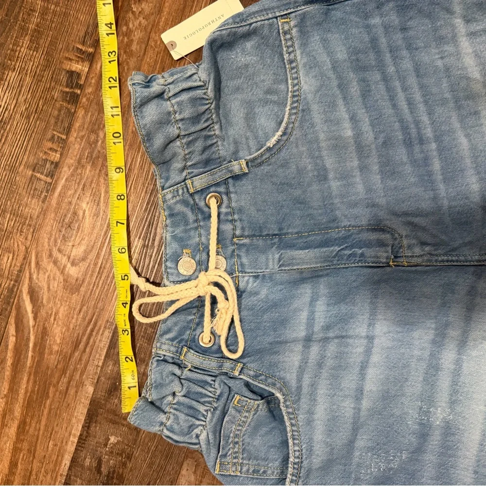 Pilcro Light Blue Wide Leg Flare Jeans - Picture 7 of 10